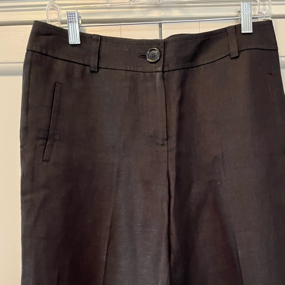 Women’s 8P black linen pants by Talbots